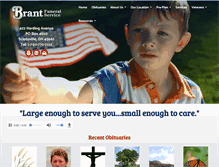 Tablet Screenshot of brantfuneralservice.com